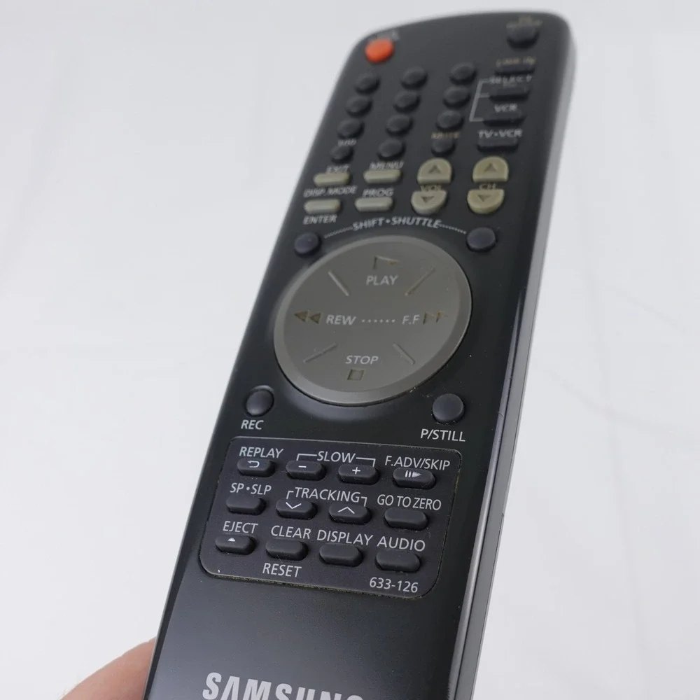 Samsung 633-126 Factory Original VCR Remote VR3706, VR8756, VR8707, VR4607